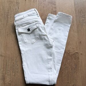 True Religion Women's Casey low rise super skinny White Skinny Jeans